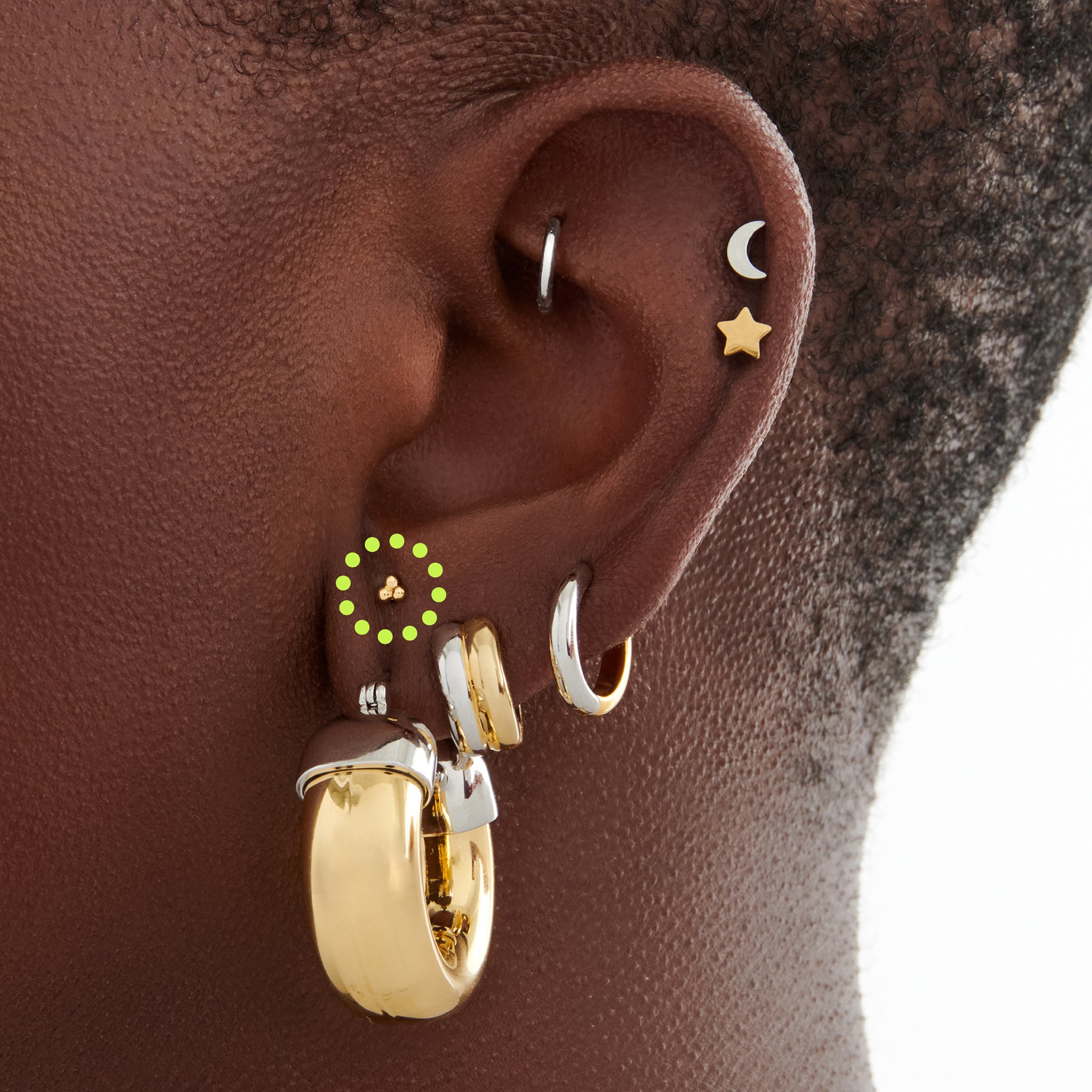 Beaded Triad Stud