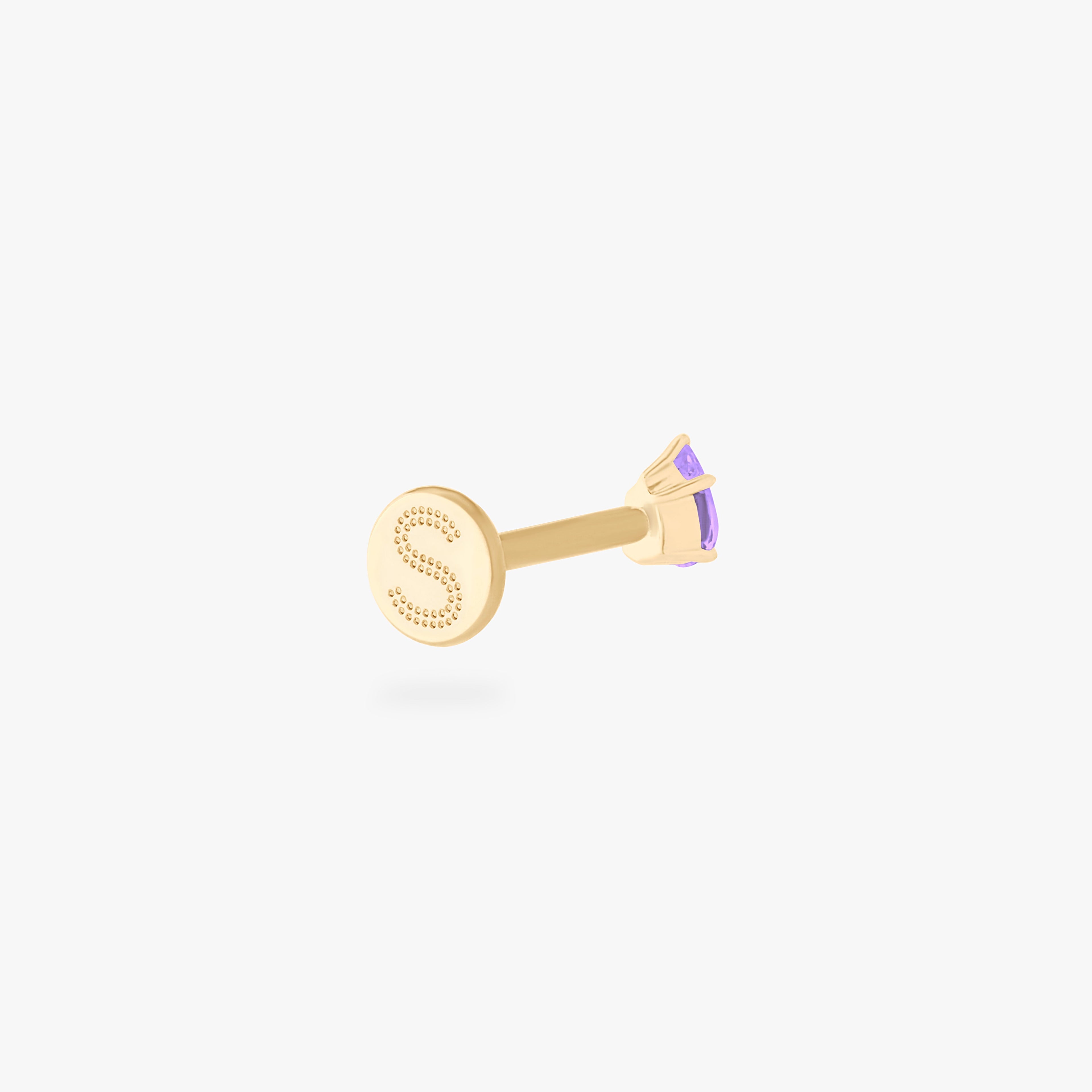 14K Pear Flatback
