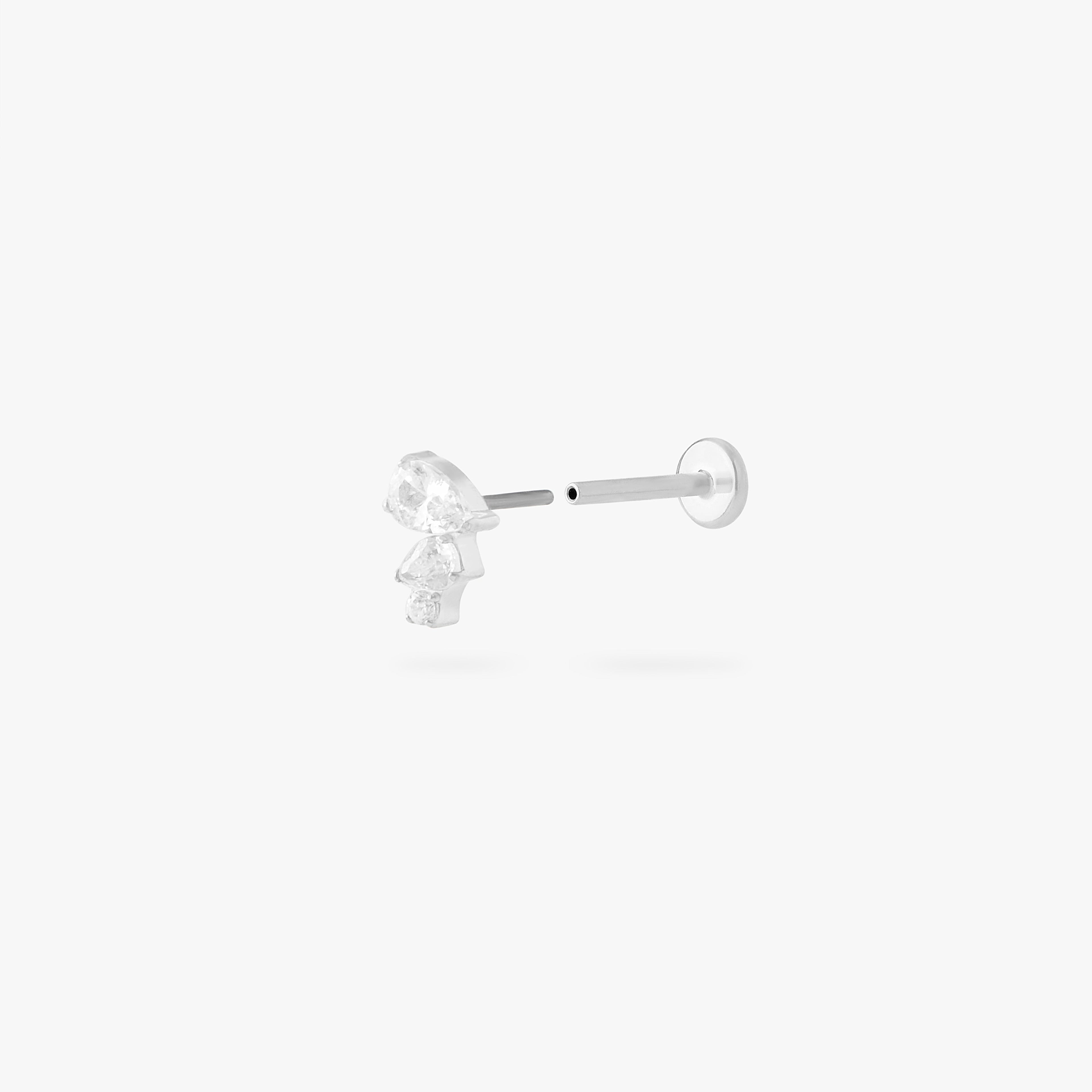 Pear Cluster Flatback Stud