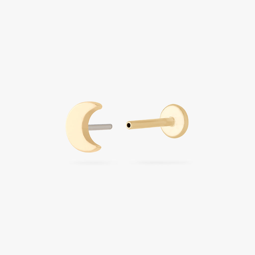 14K Moon Flatback