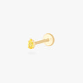 14K Pear Flatback