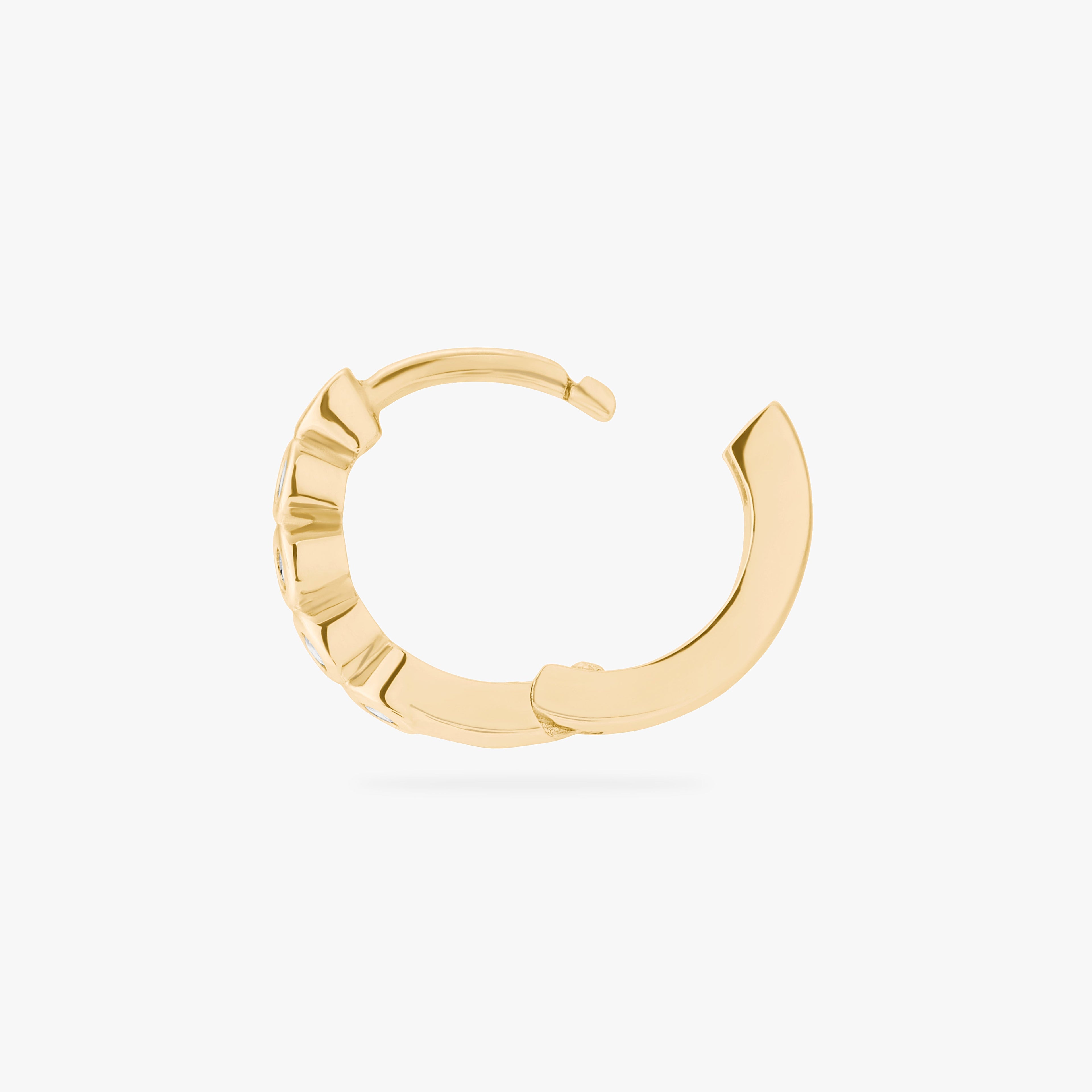CZ Bezel Huggie
