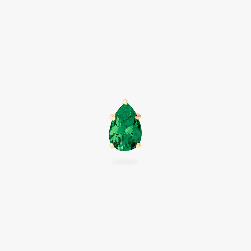 14K CZ Pear