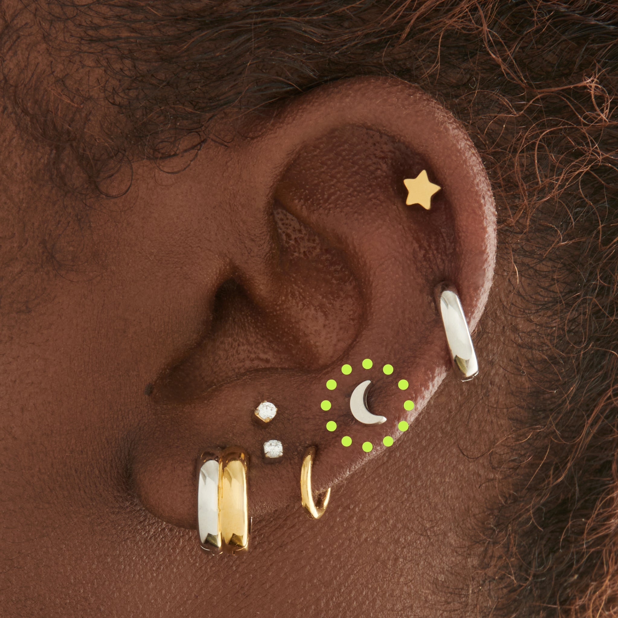 Moon Flatback Stud