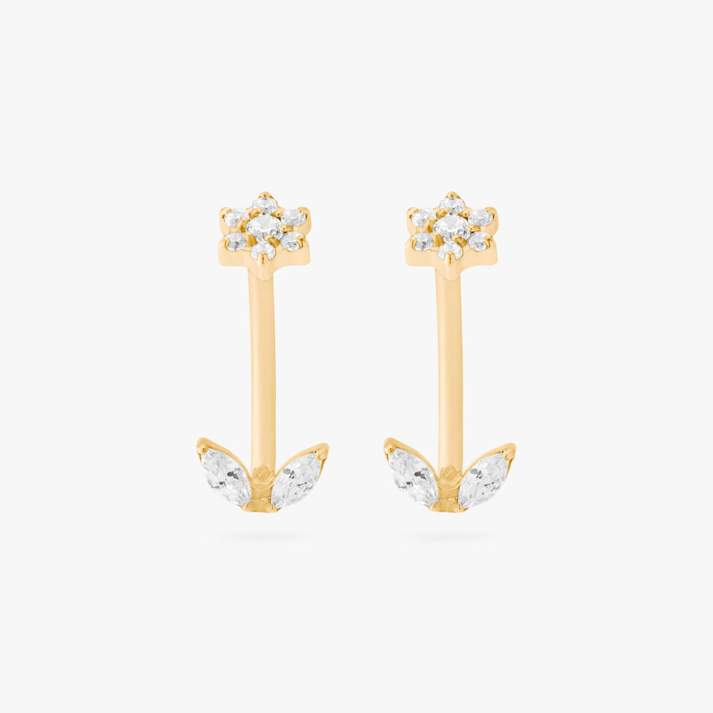CZ Flower Barbell