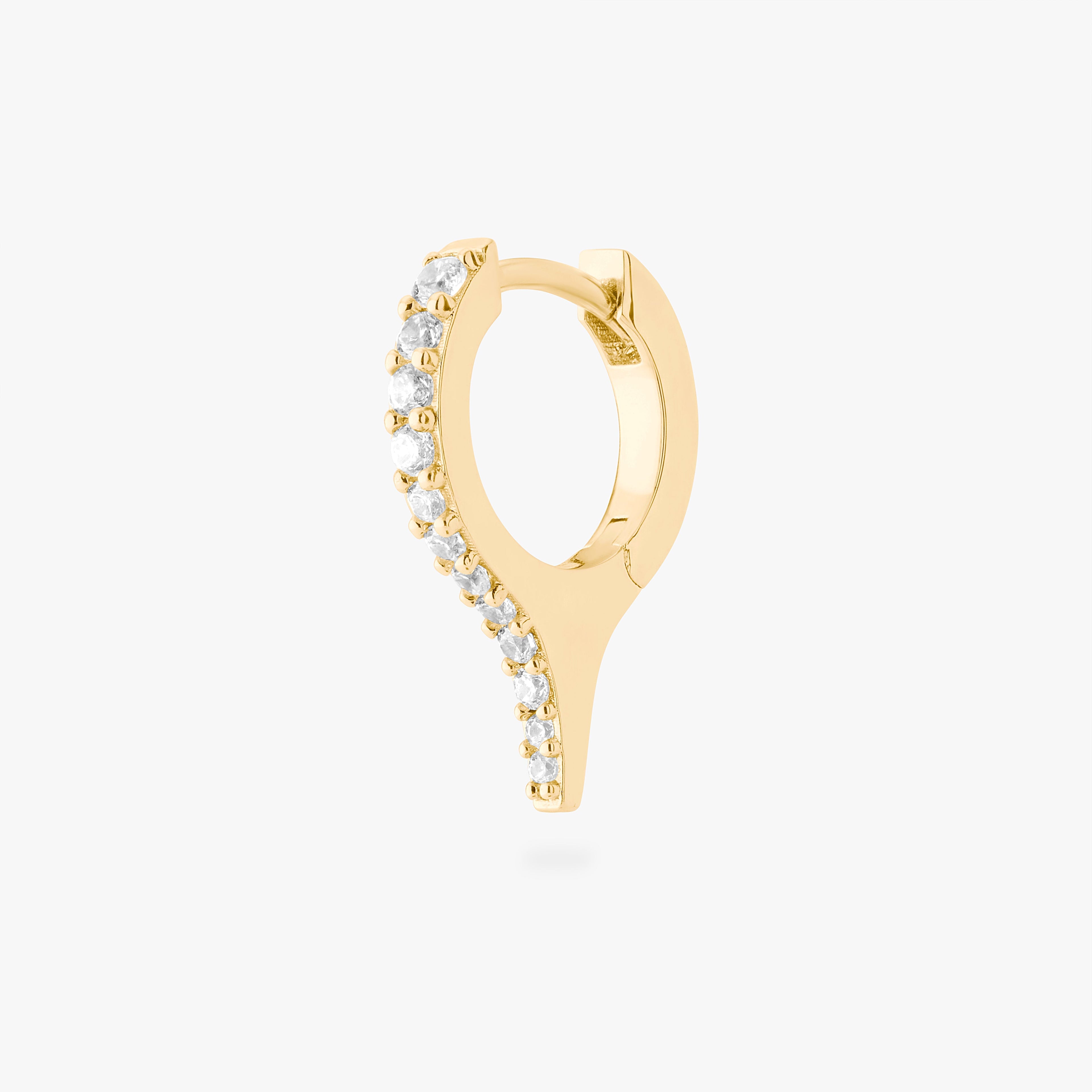 Pave Spike Huggie