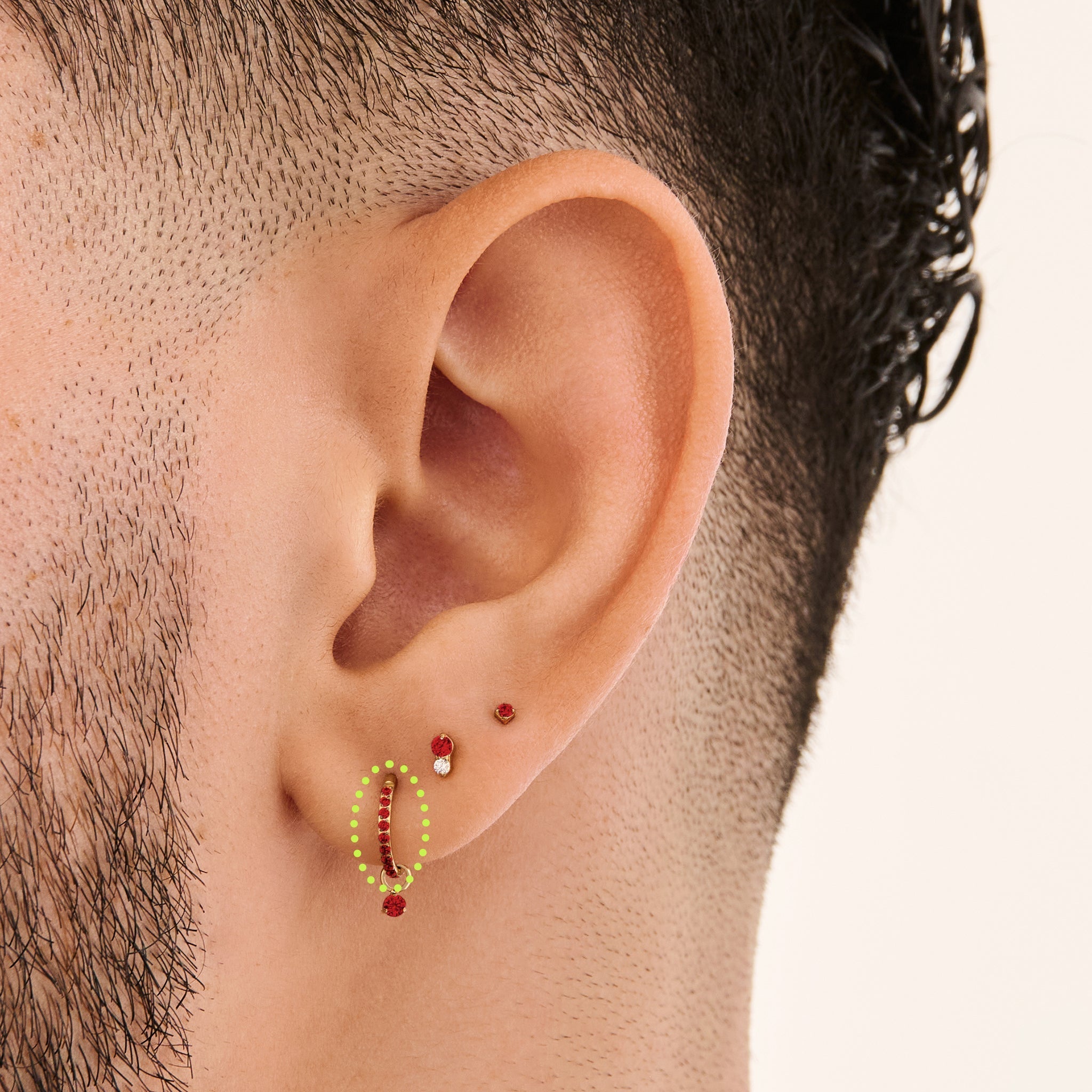 8mm Pave Clicker