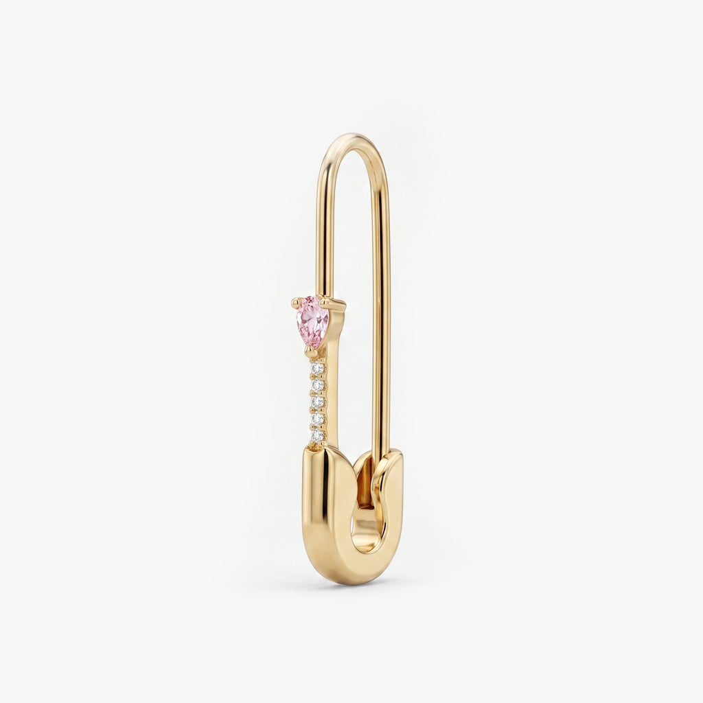 Pave Pear Safety Pin
