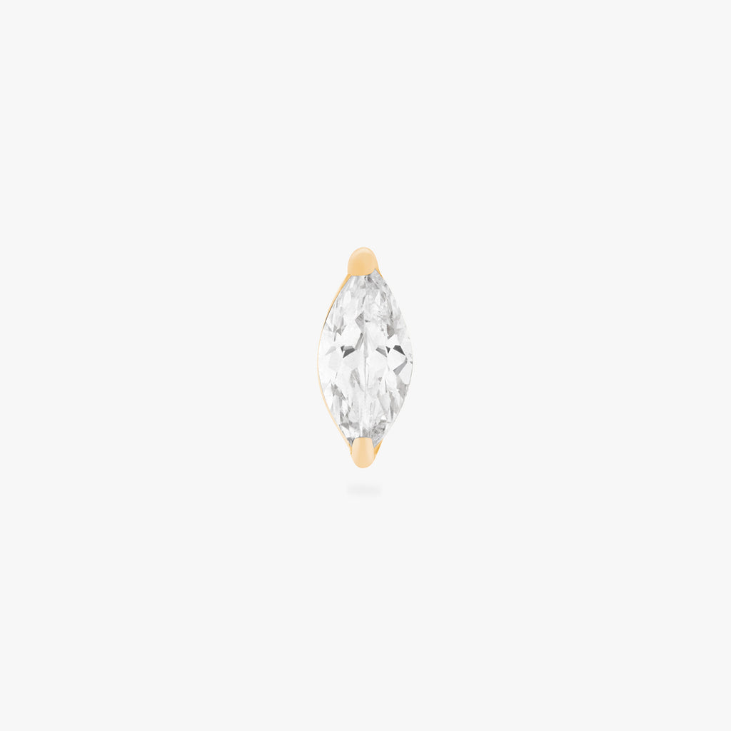 Gold Marquise Flatback Post