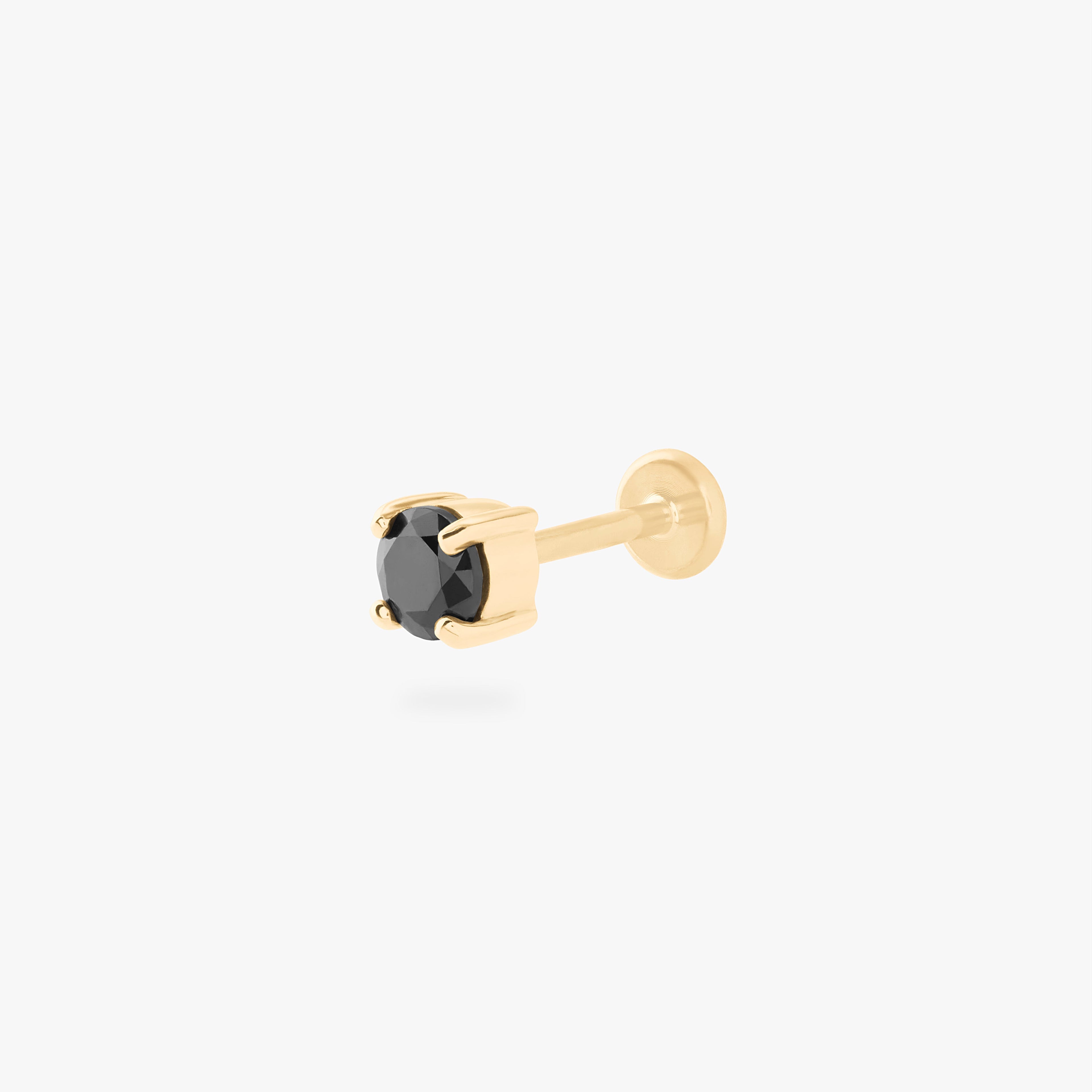 14K CZ 4mm Flatback