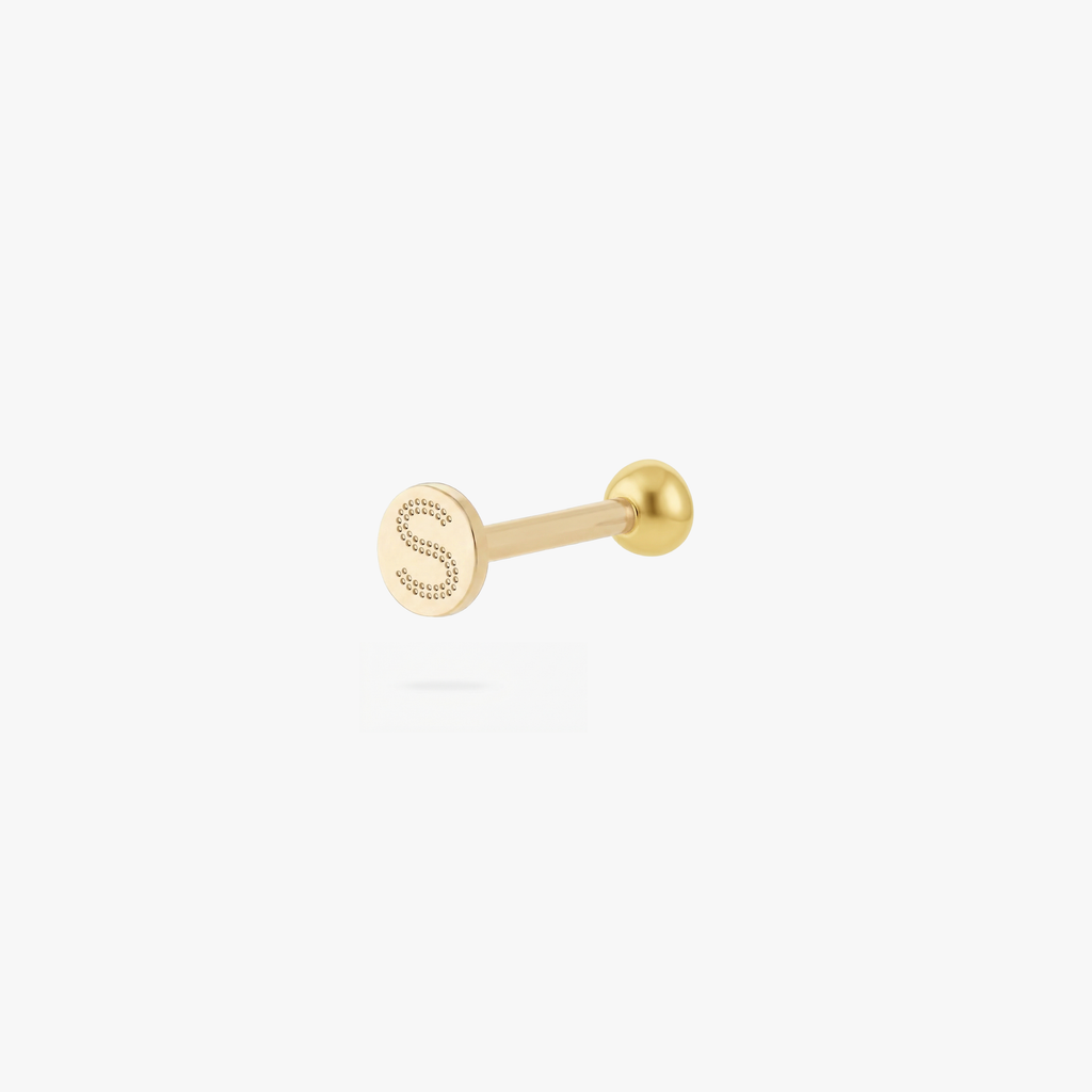 Golden Titanium Bezel CZ Flatback Stud
