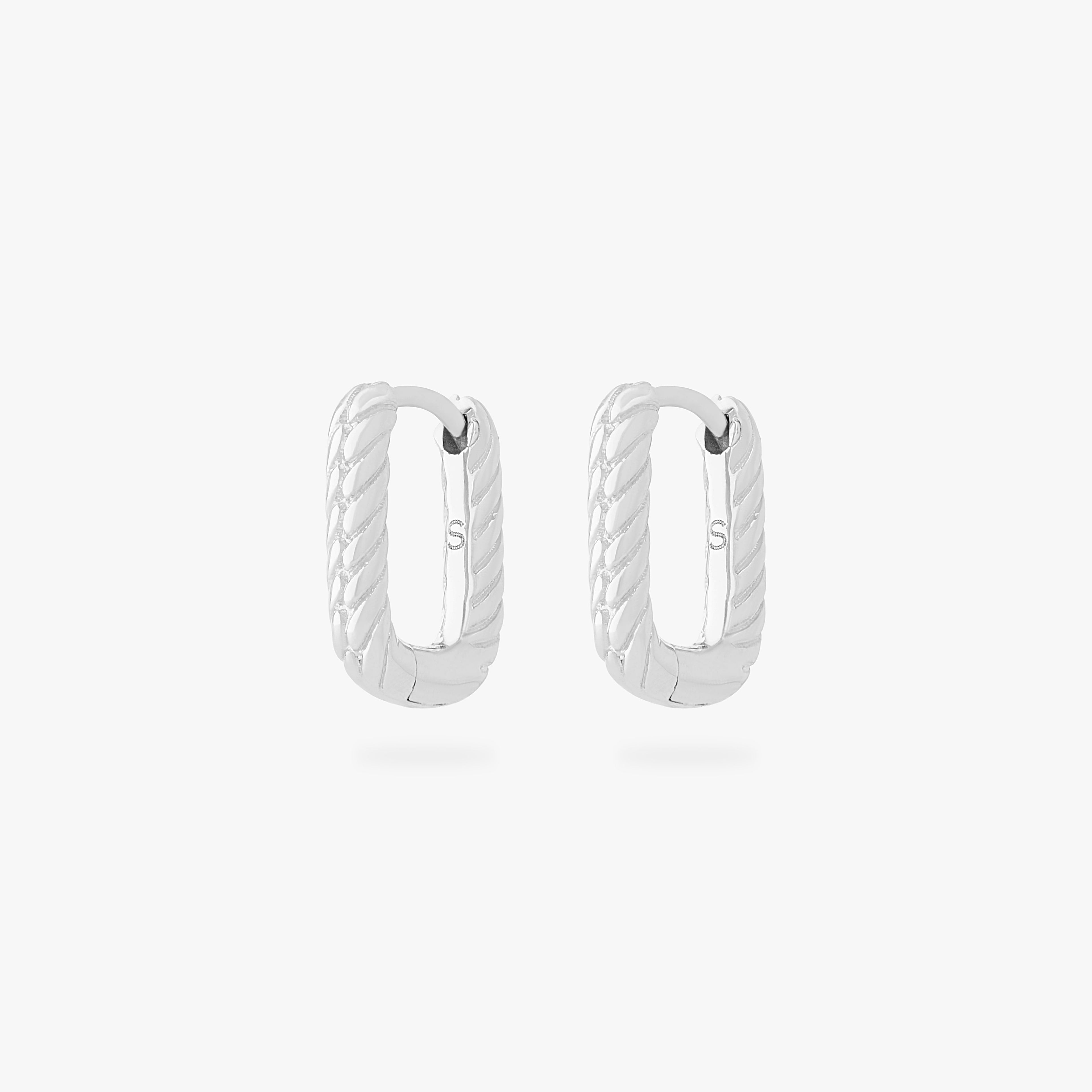 Square Twist Huggie