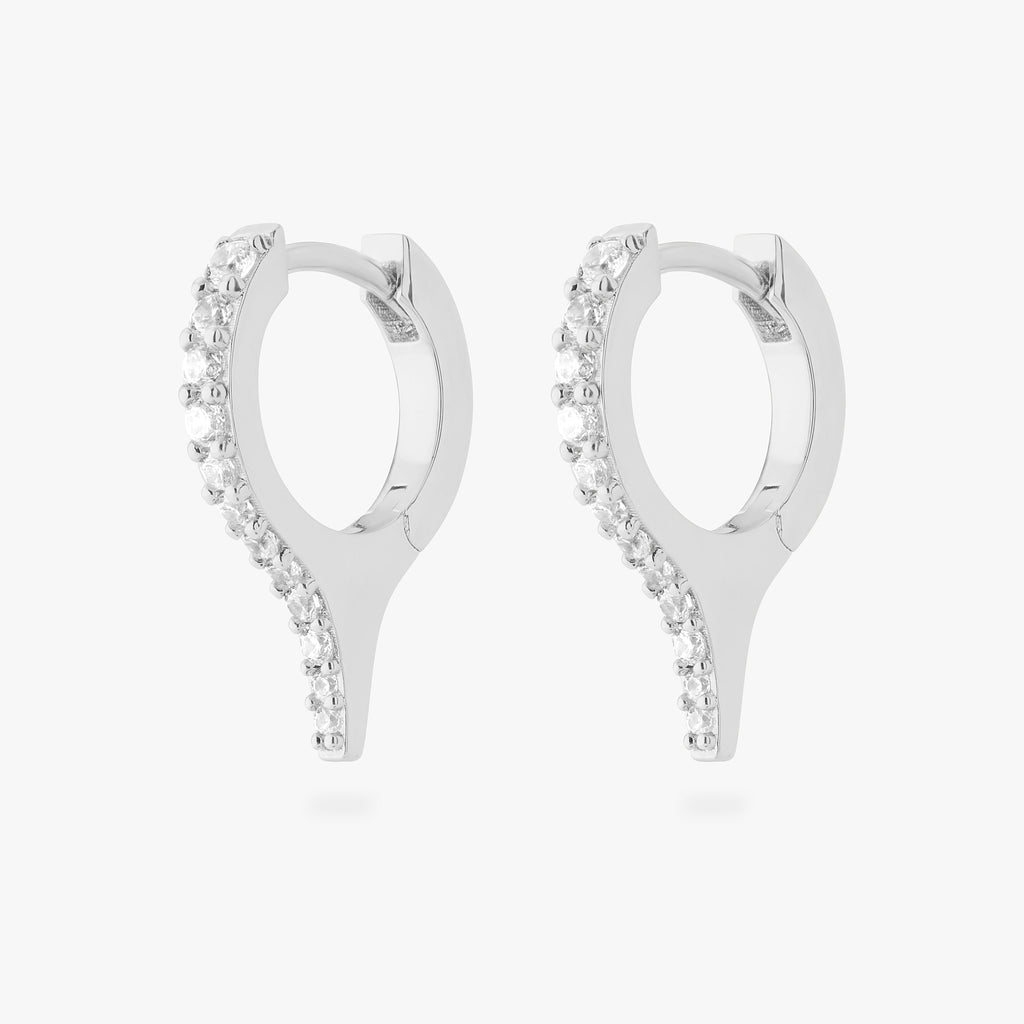 Pave Spike Huggie