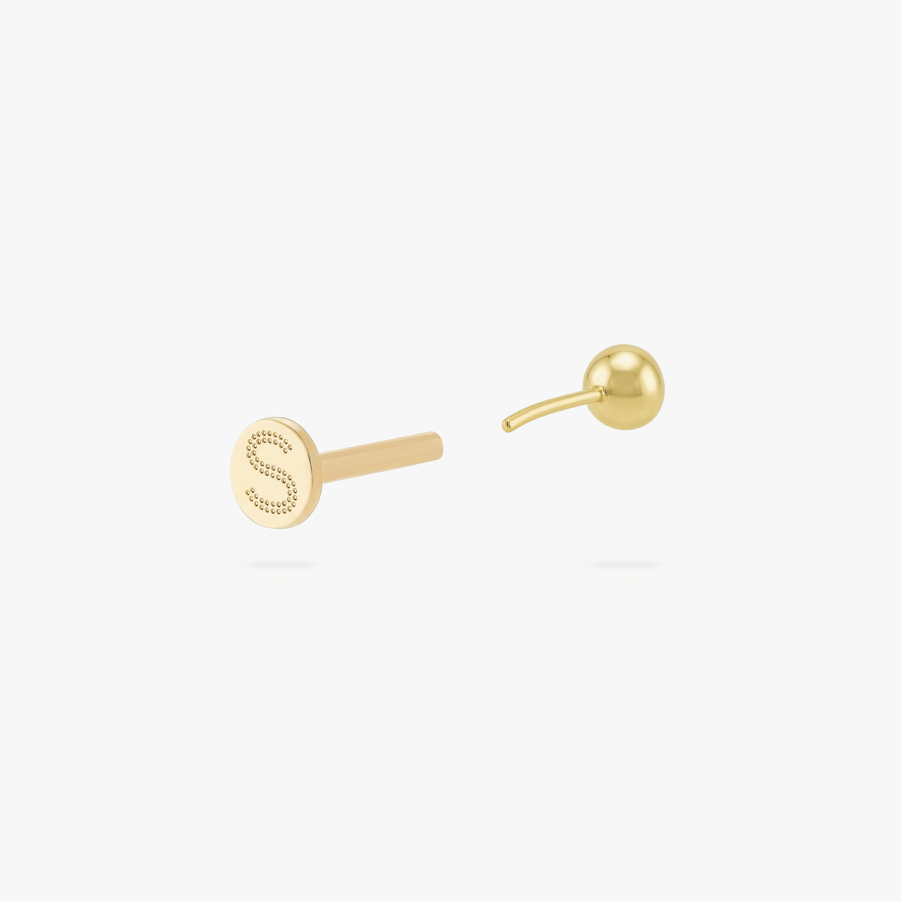 Golden Titanium Bezel CZ Flatback Stud