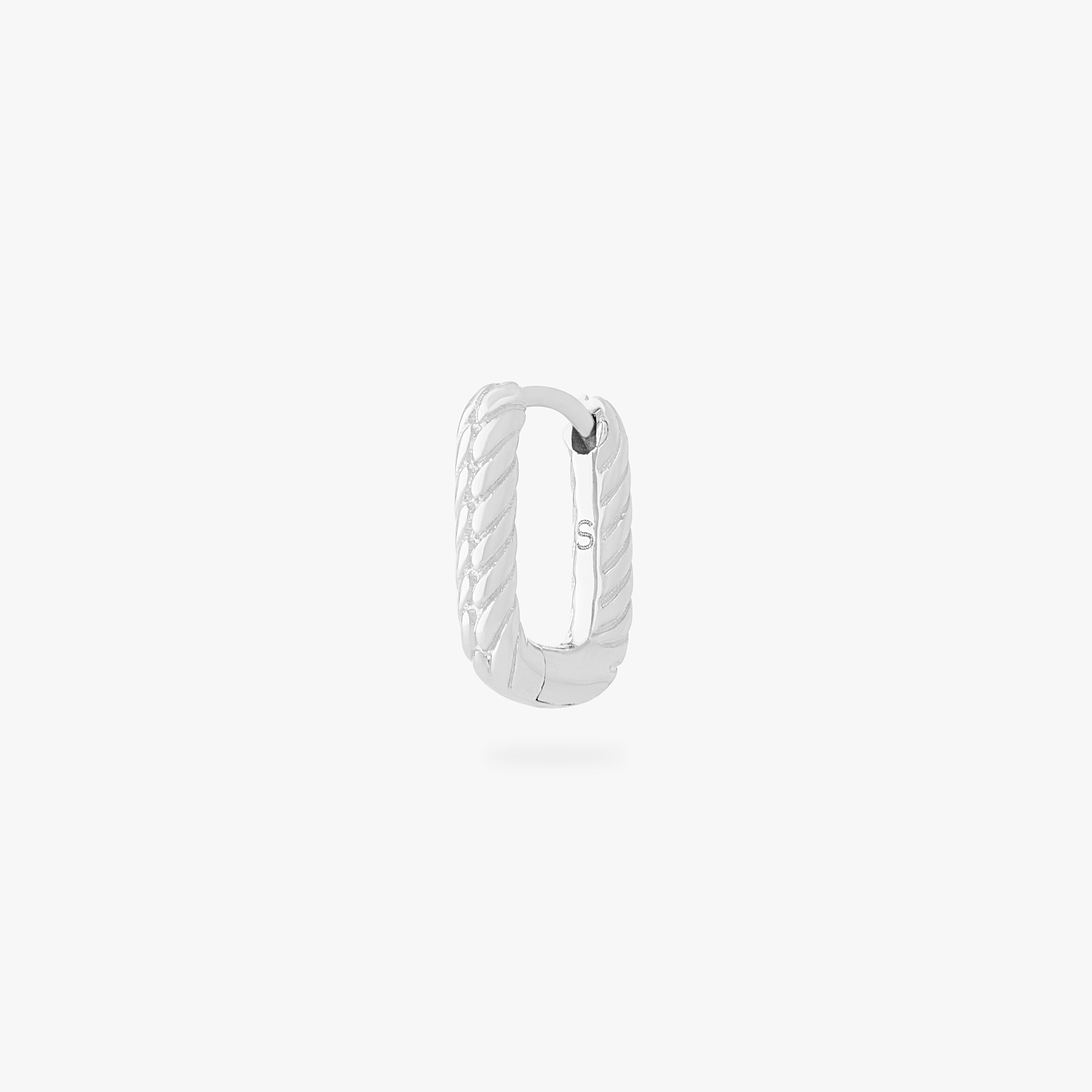 Square Twist Huggie