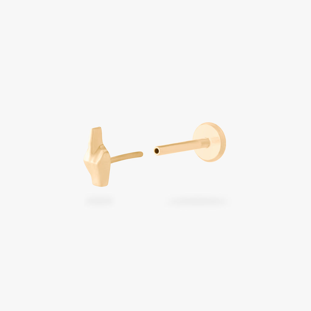 Middle Finger Flatback Stud