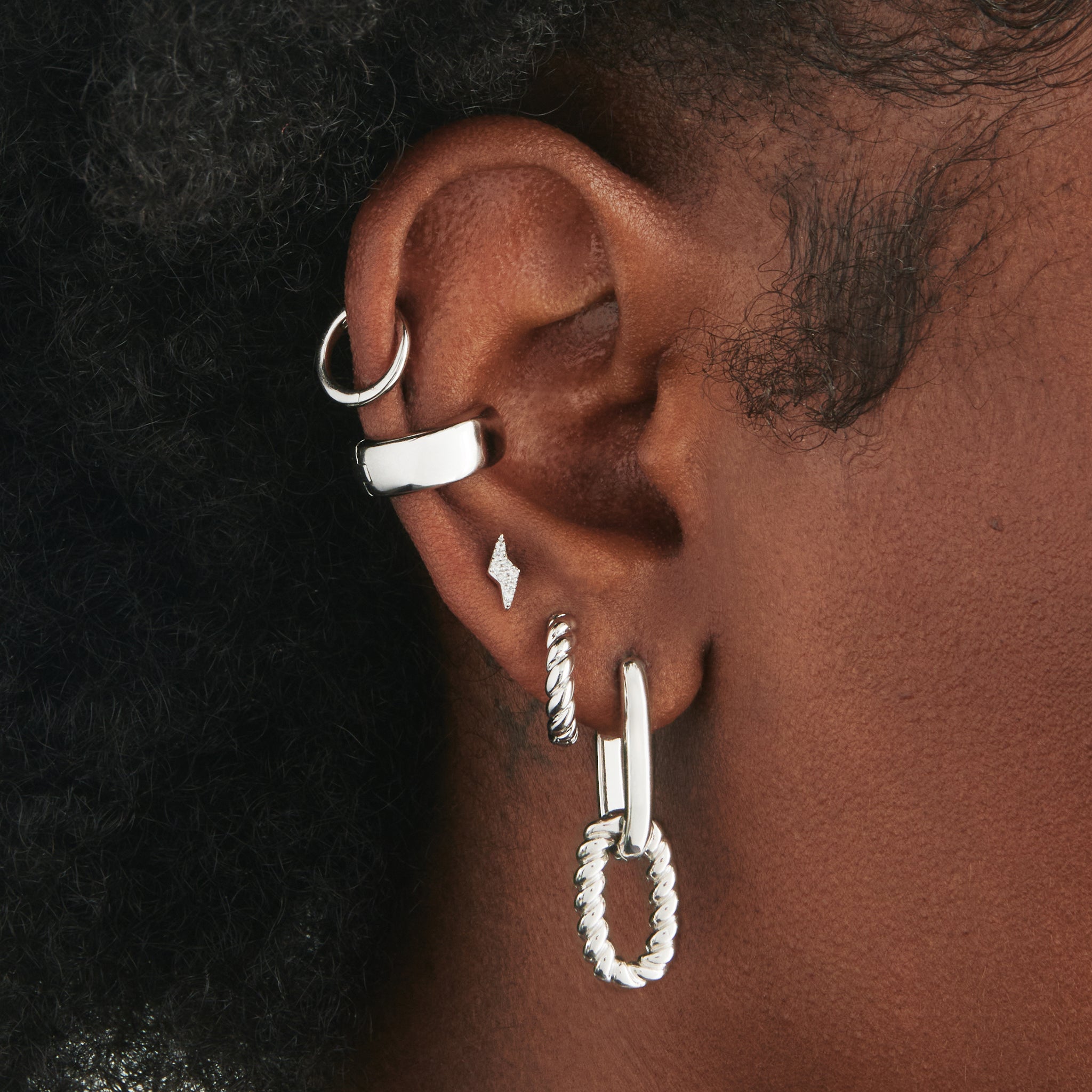 Chunky French Twist Huggie