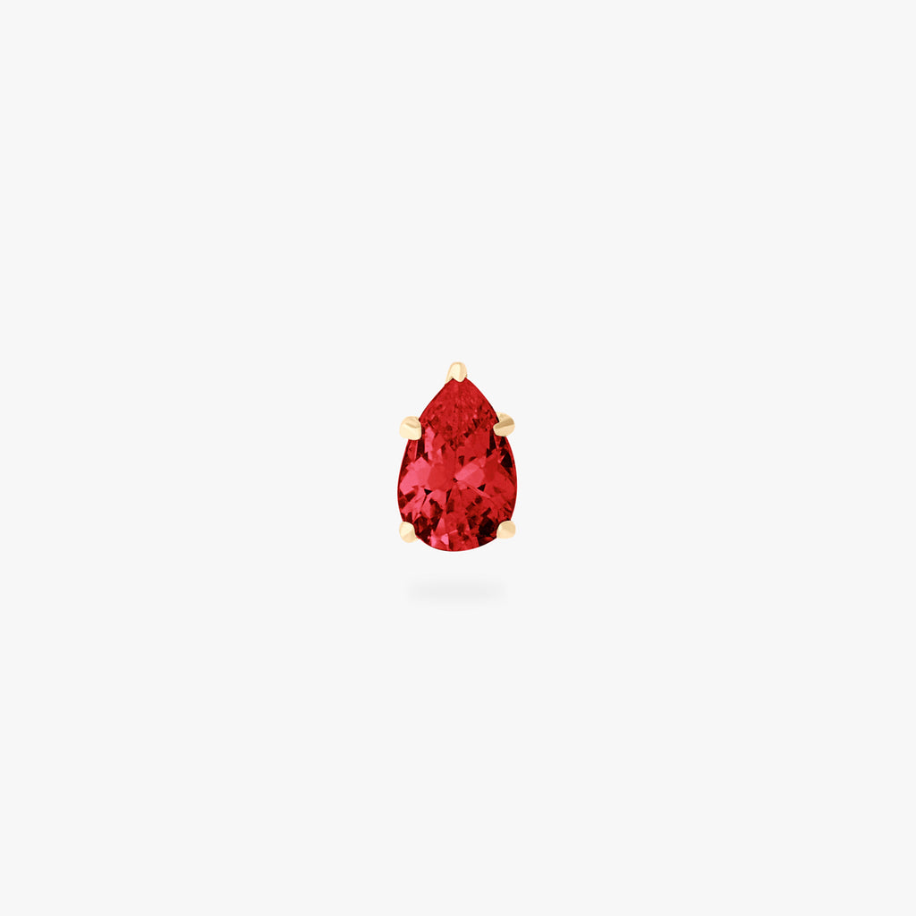 14K CZ Pear