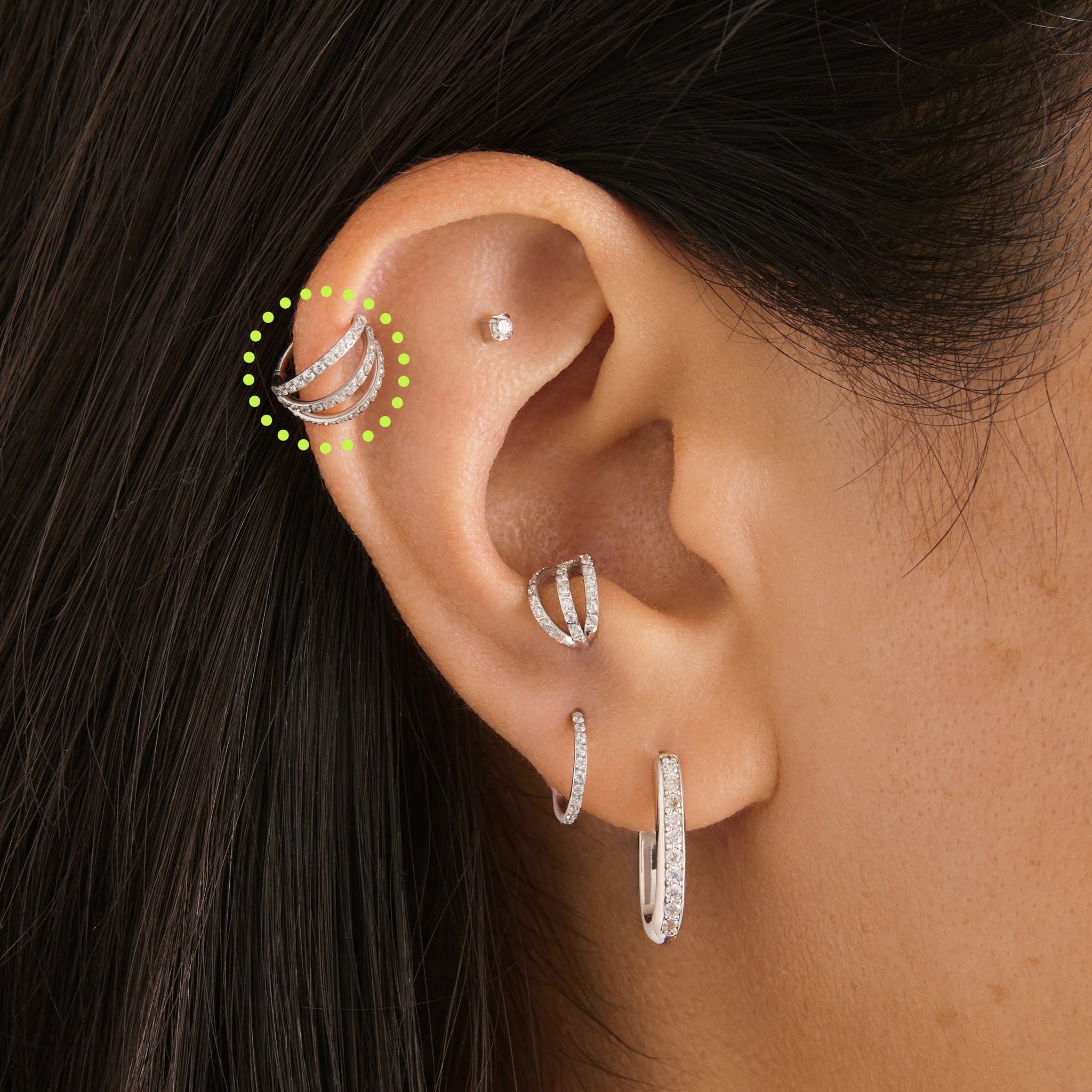 8mm Triple Pave Clicker