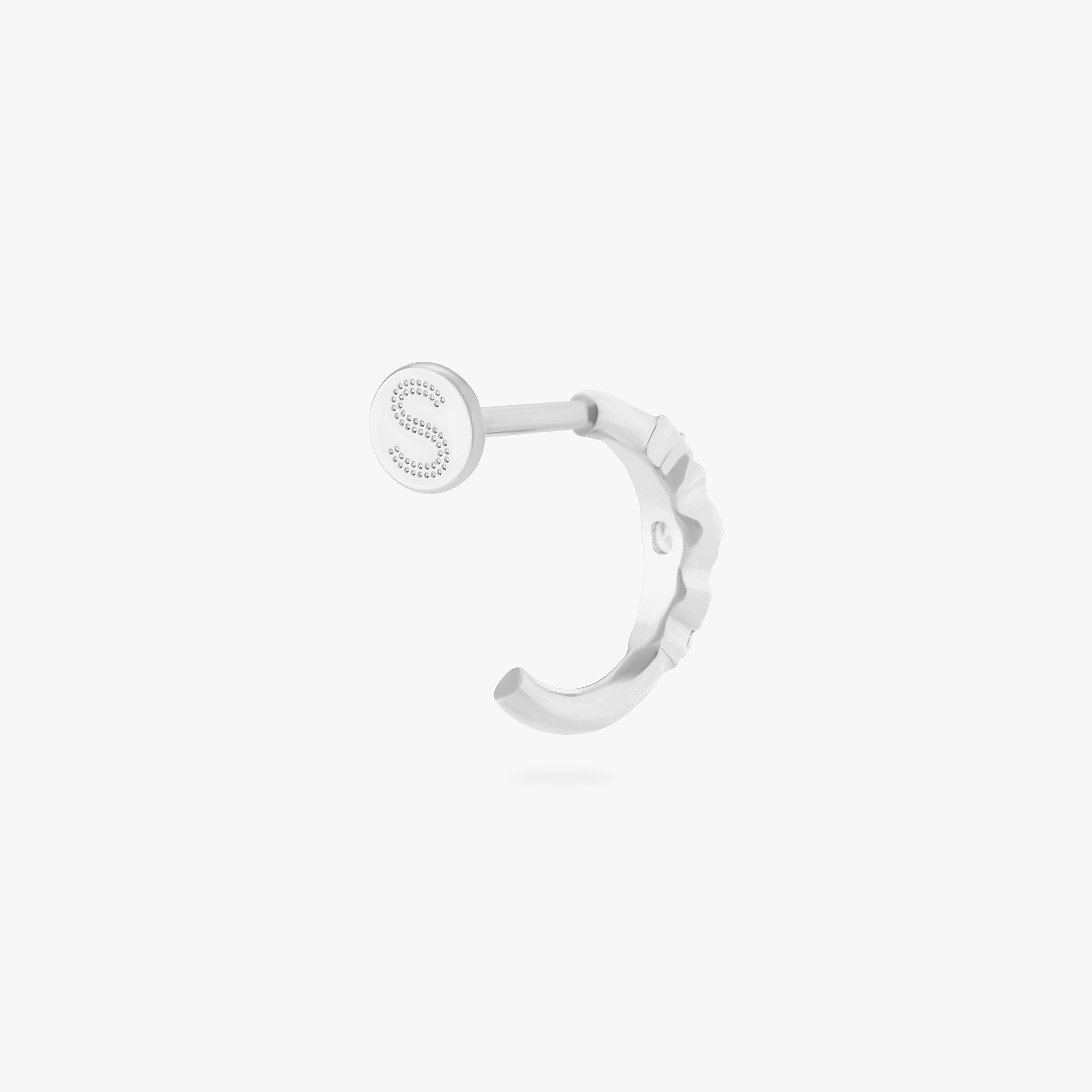 CZ Accent Flatback Huggie