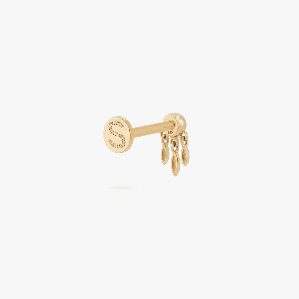 14K Bezel Fringe Flatback