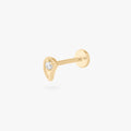 14K Paisley Flatback