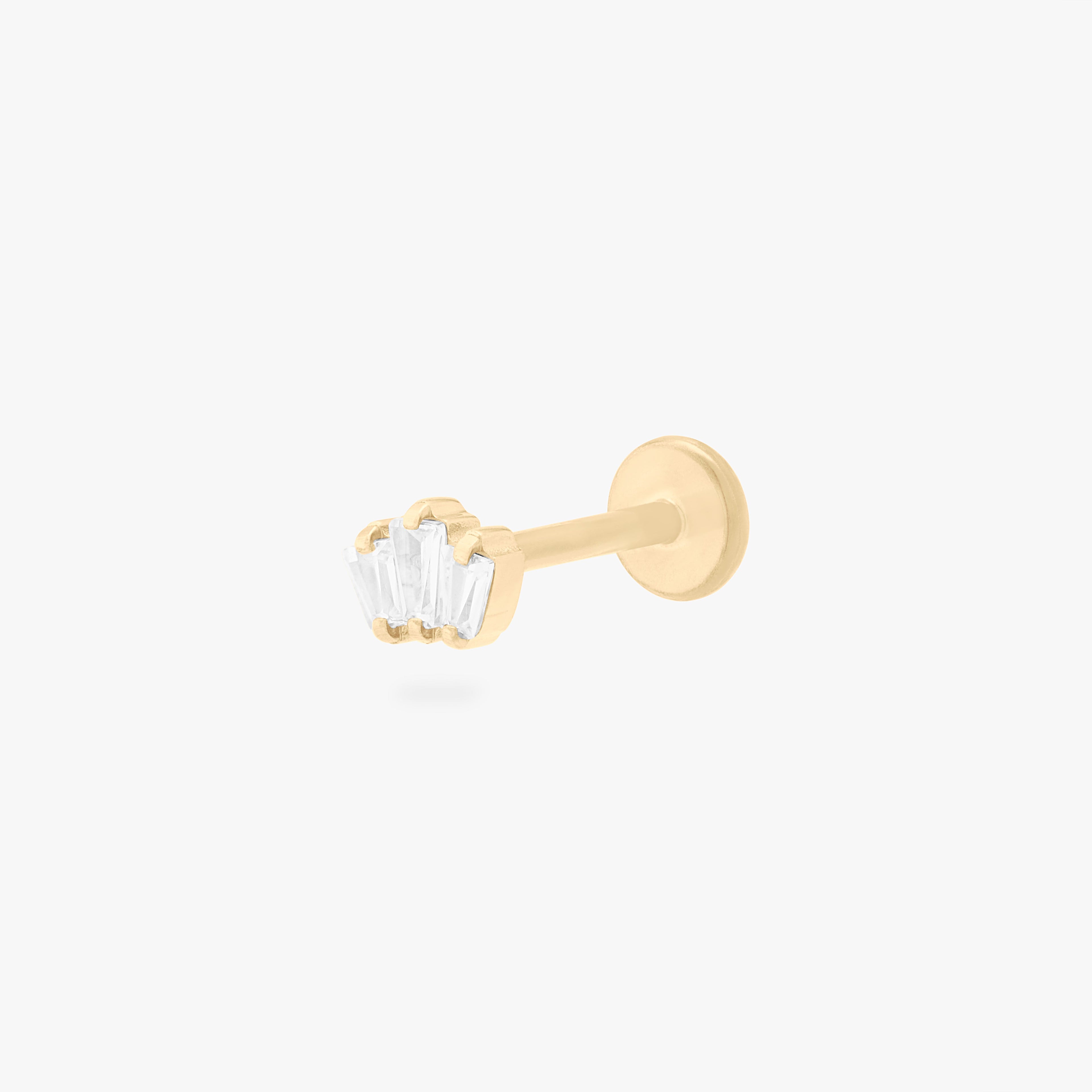 Micro Crown Baguette Flatback Stud