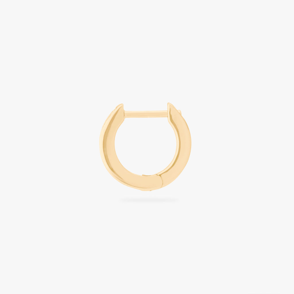 Mini Bezel Baguette Huggie