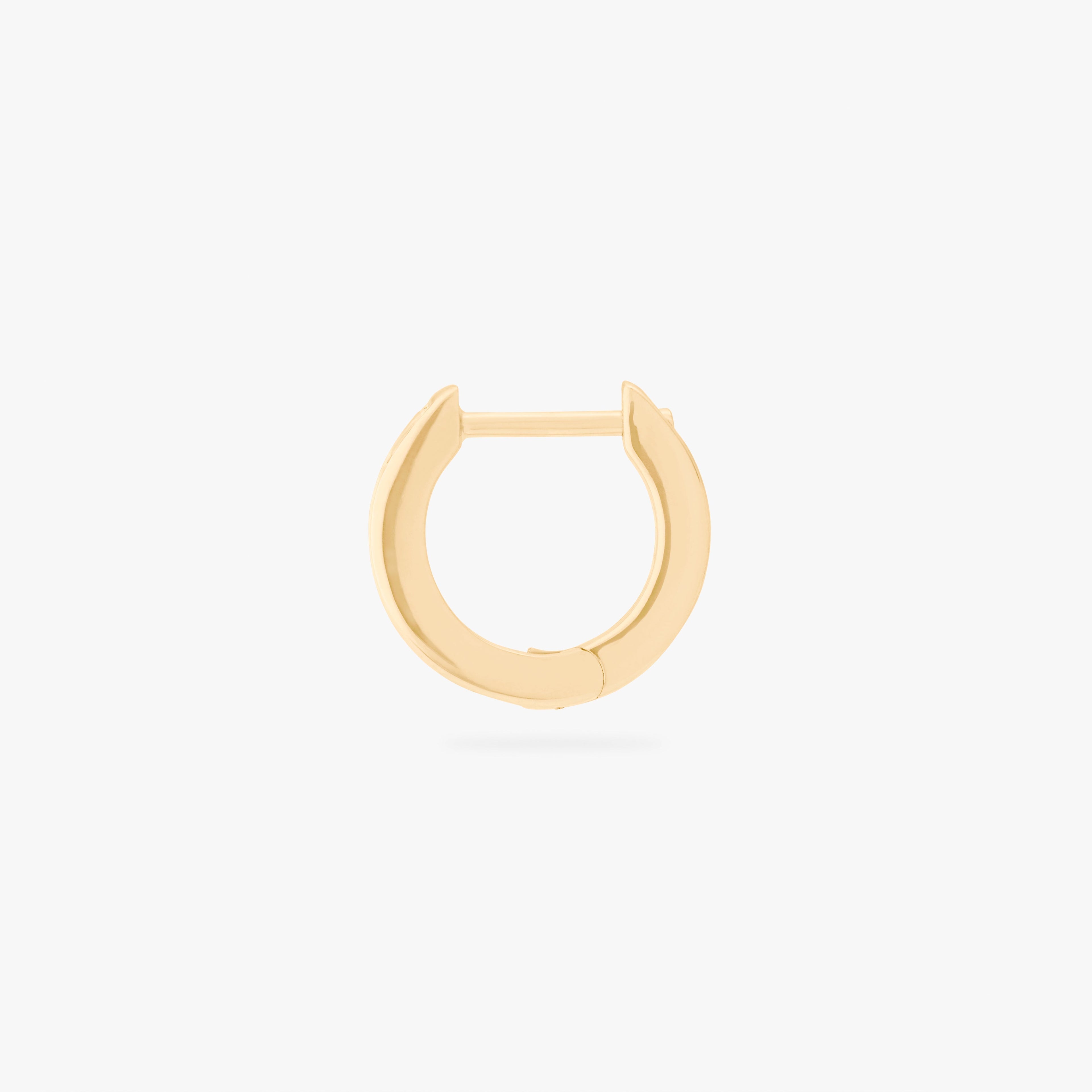 Mini Bezel Baguette Huggie