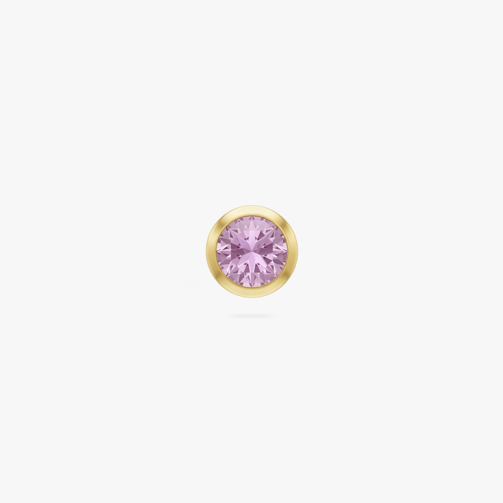 Golden Ti 3mm Bezel CZ