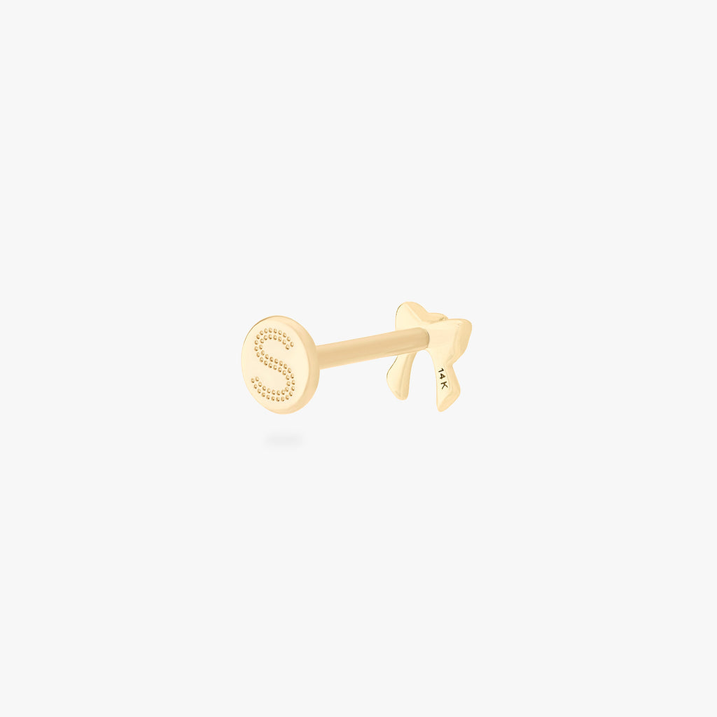 14K CZ Bow Flatback