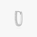 Medium Pave Oval Hoop