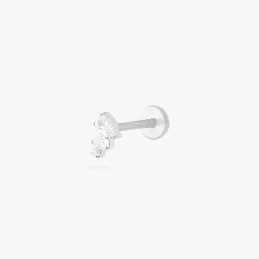 Pear Cluster Flatback Stud