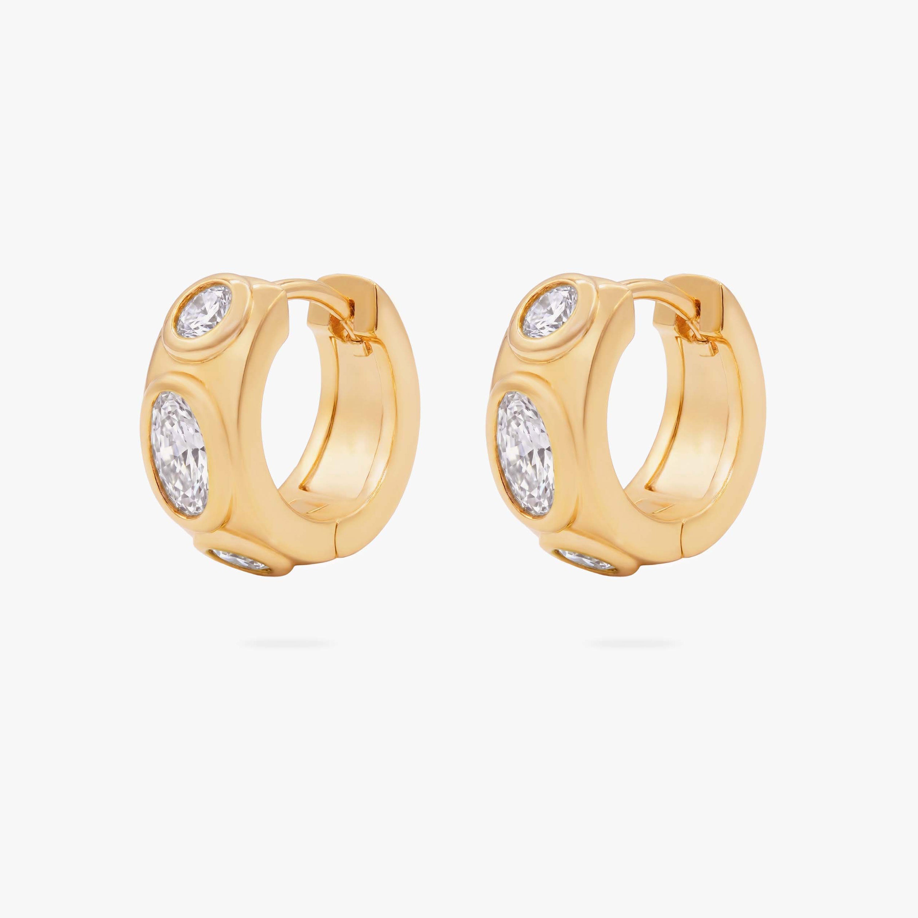 Chunky Bezel Huggie